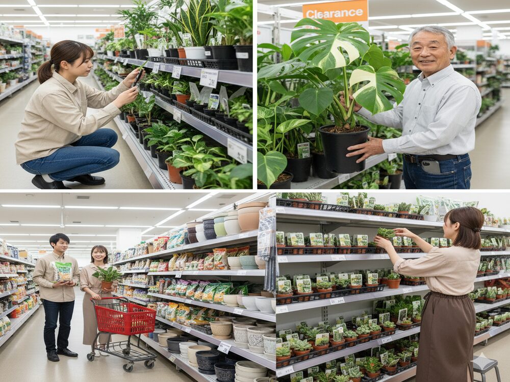 観葉植物をホームセンターで安く買うコツ