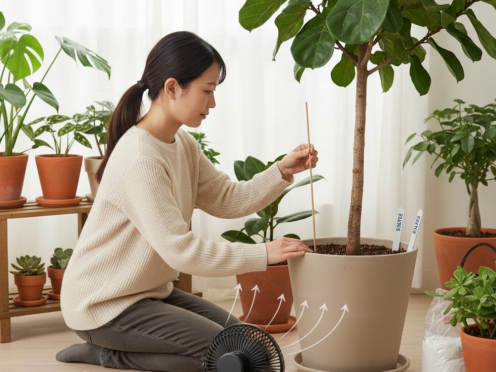 適切な土が乾く時間の目安