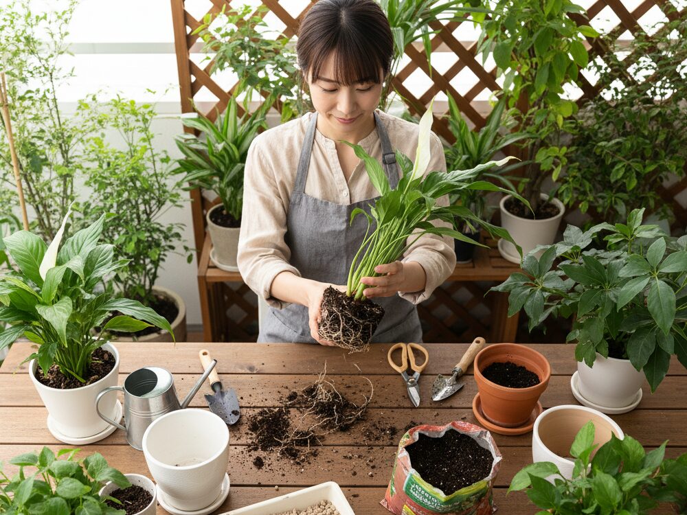 観葉植物が根が張らない時の復活法