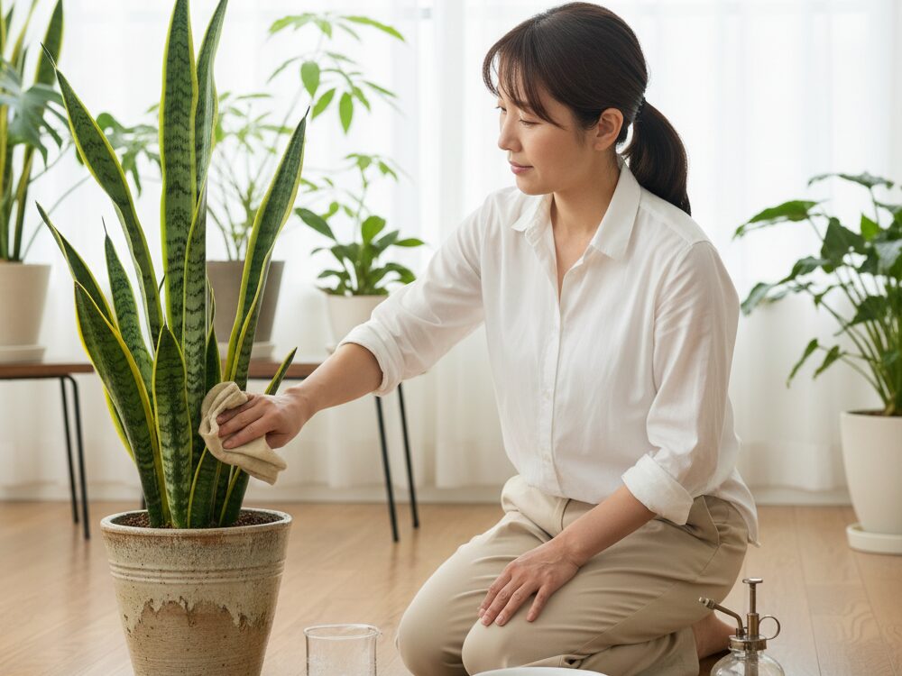 サンスベリアに牛乳は使ってもいい?
