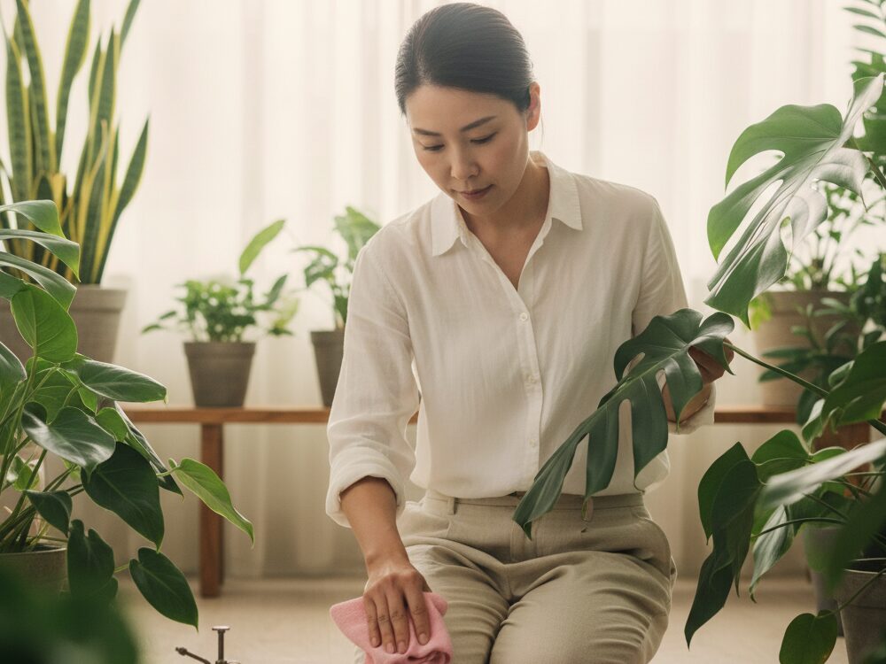 観葉植物に牛乳を使う葉のケア