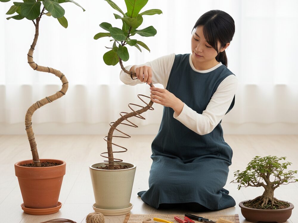 観葉植物の曲がり矯正の実践テクニック