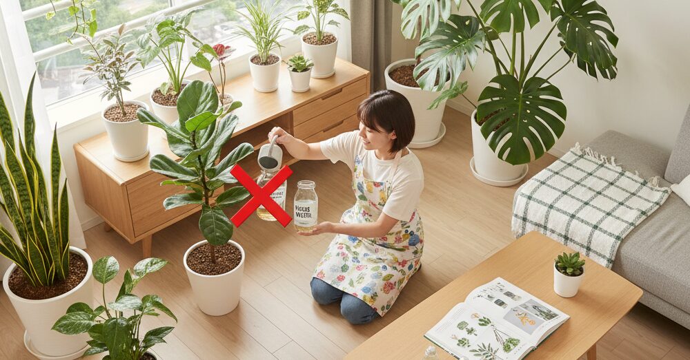 観葉植物に砂糖水は逆効果？正しい元気回復ガイド