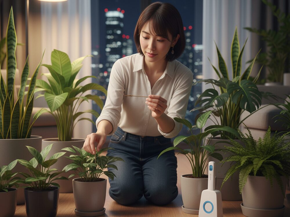 観葉植物の夜の水やり判断法