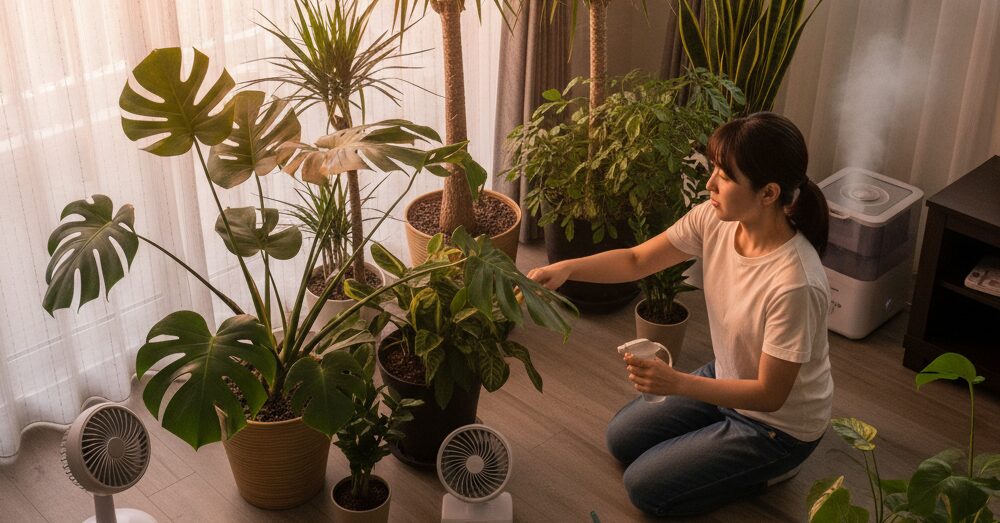 観葉植物の西日対策は必須!葉焼けを防ぐ生理学的メカニズムと管理戦略