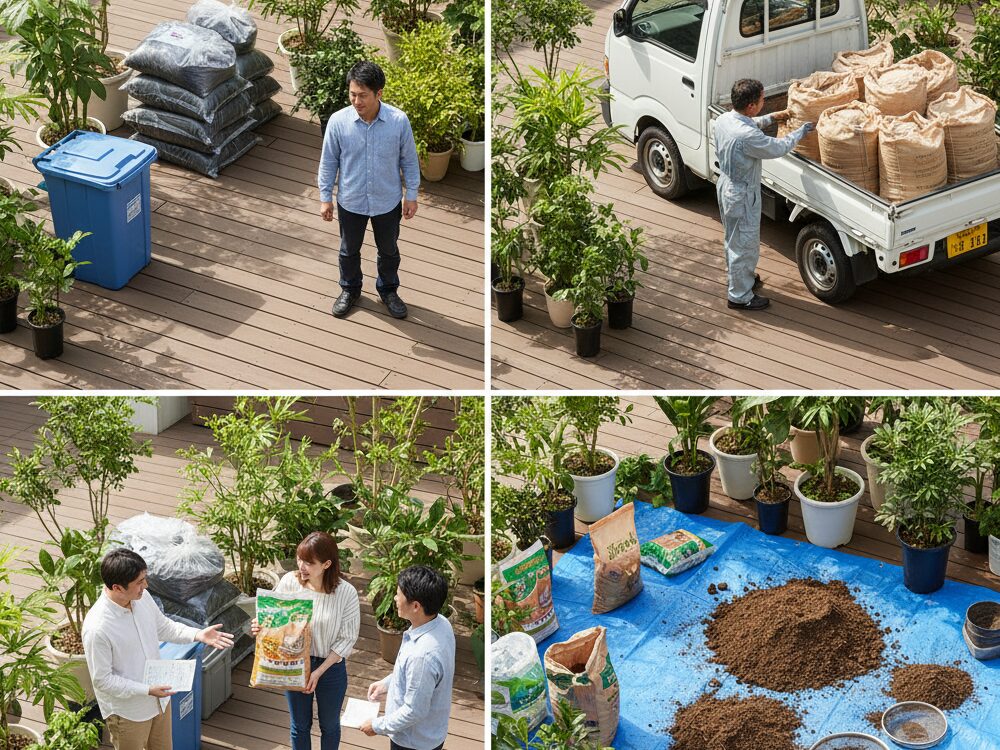 観葉植物の土の捨て方 4つの選択肢