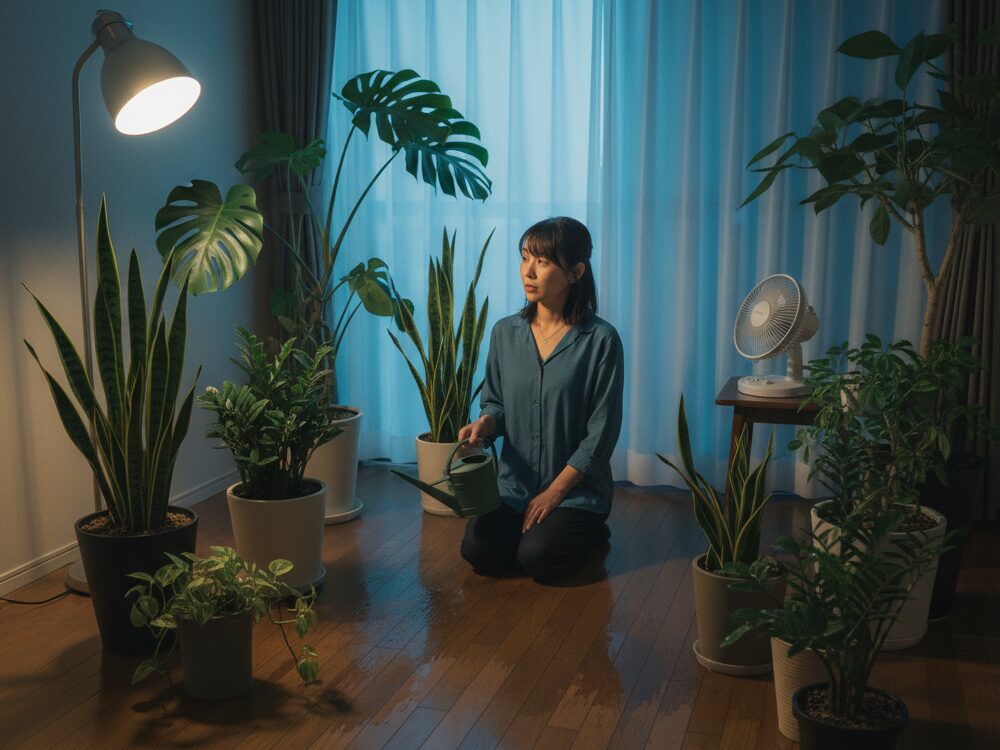 観葉植物の夜の水やりがダメとされる理由