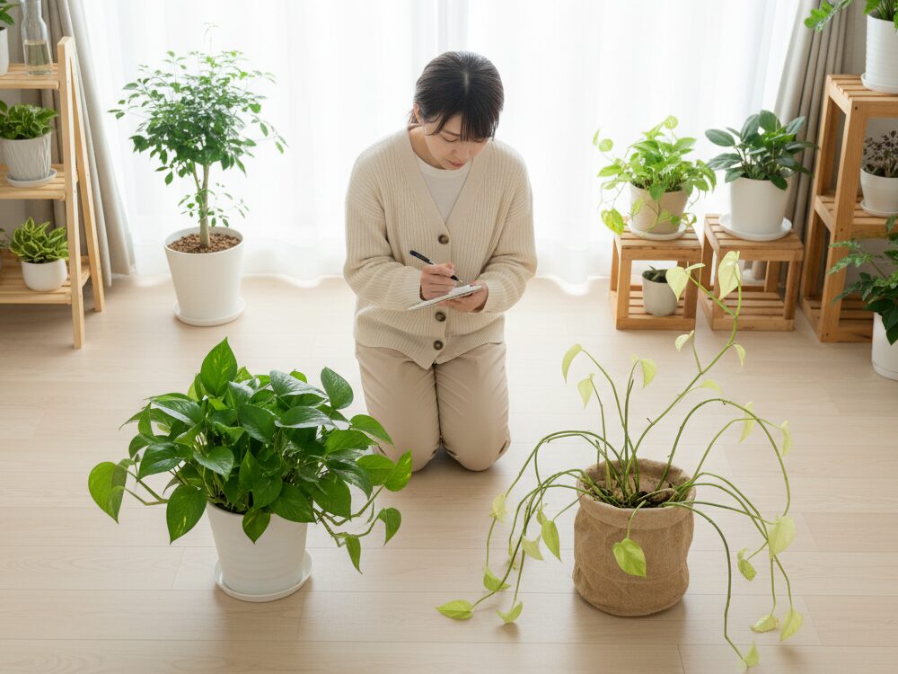 日光不足による「徒長」の見分け方