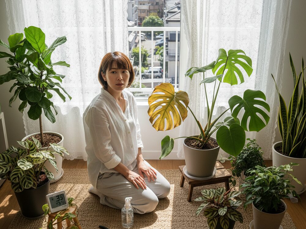 観葉植物と直射日光、窓越しの誤解