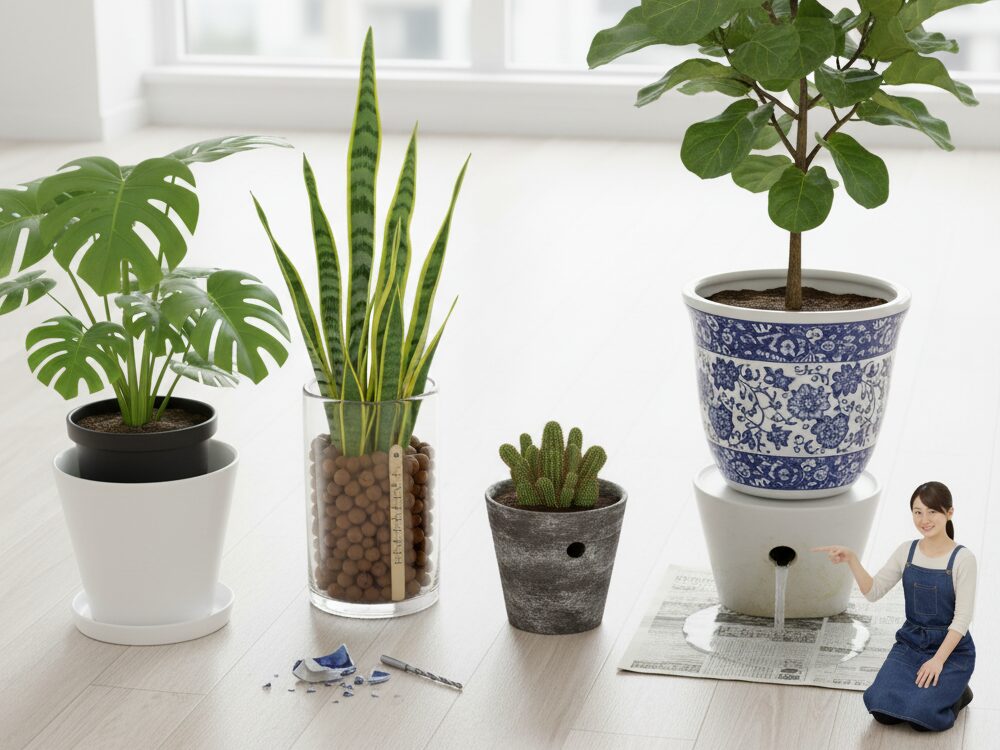 観葉植物 鉢 穴なしの解決策4選