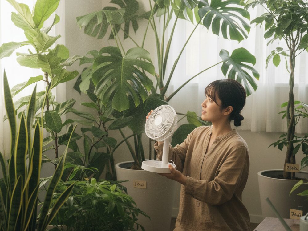 観葉植物の成長に必要な風とサーキュレーター