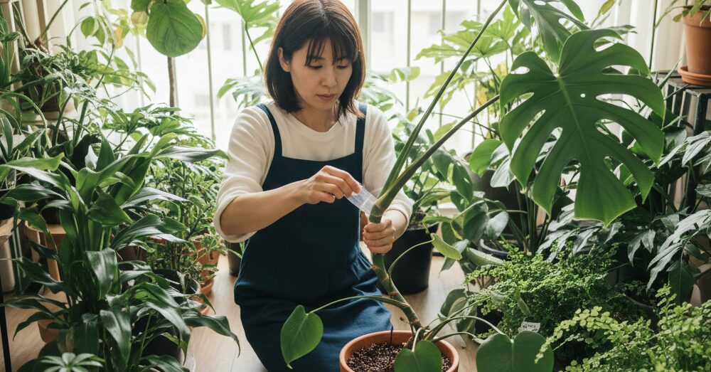 観葉植物の茎が折れたらセロテープで復活?修復のコツを解説