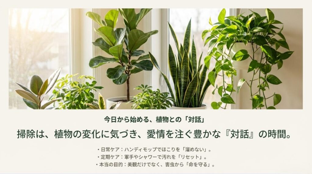 掃除は植物との対話であり命を守るケアであることのまとめ