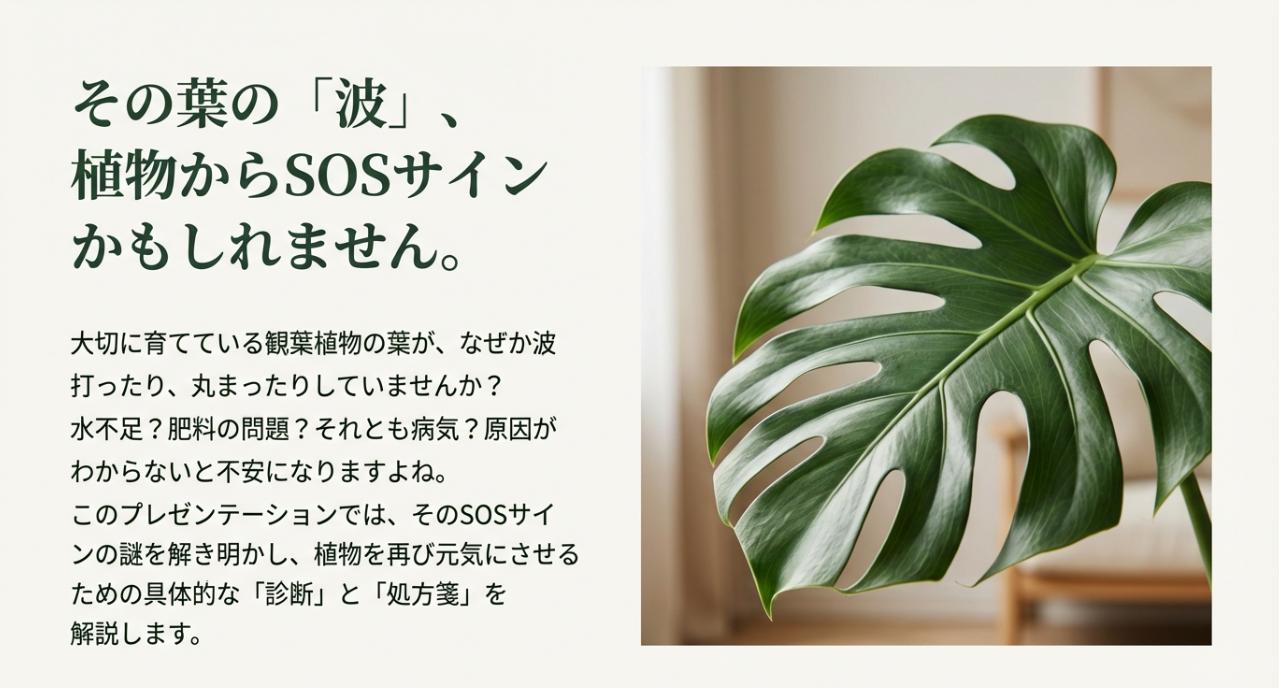 観葉植物の葉っぱが波打つ原因は？支柱で直す方法を徹底解説