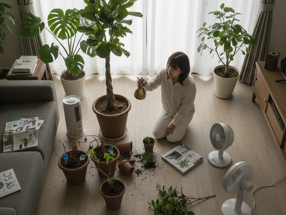 観葉植物が枯れる家を改善する対策と復活方法