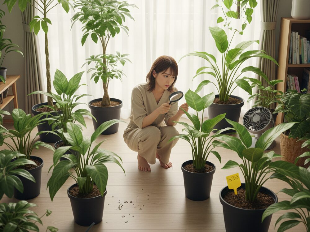 観葉植物の室内にわく虫の主な種類