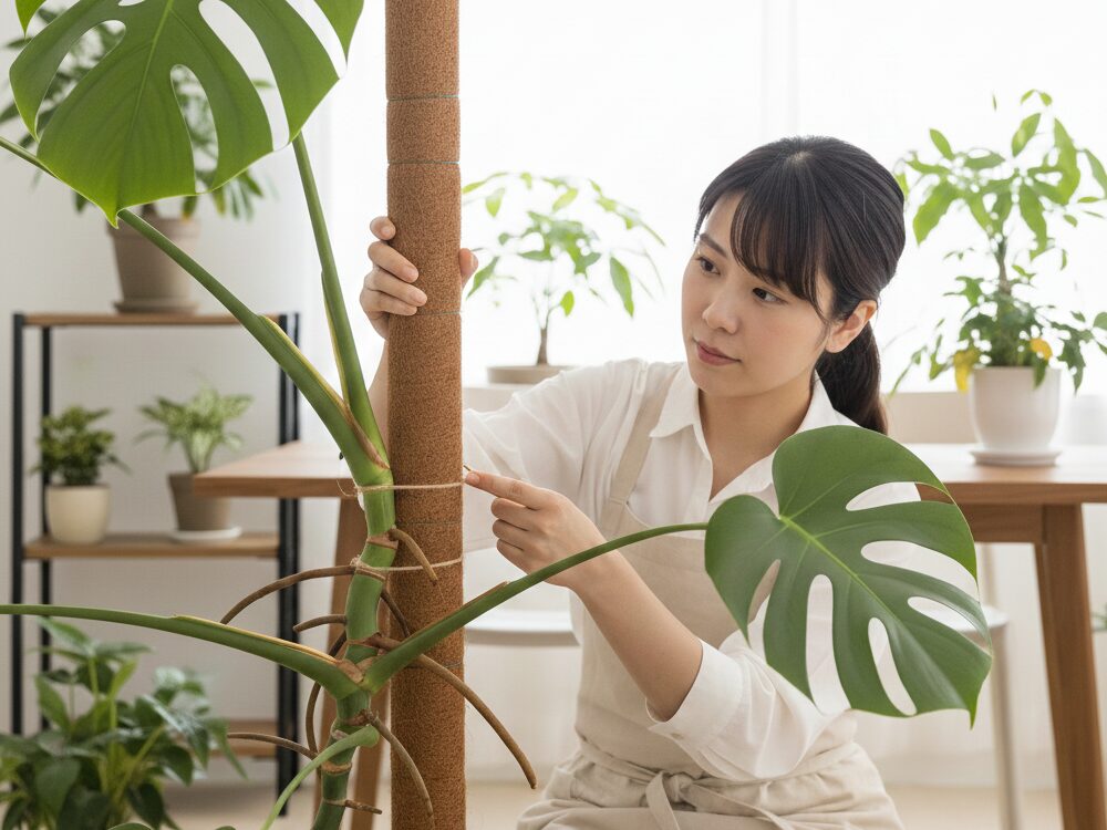 実践的な観葉植物の支柱の立て方