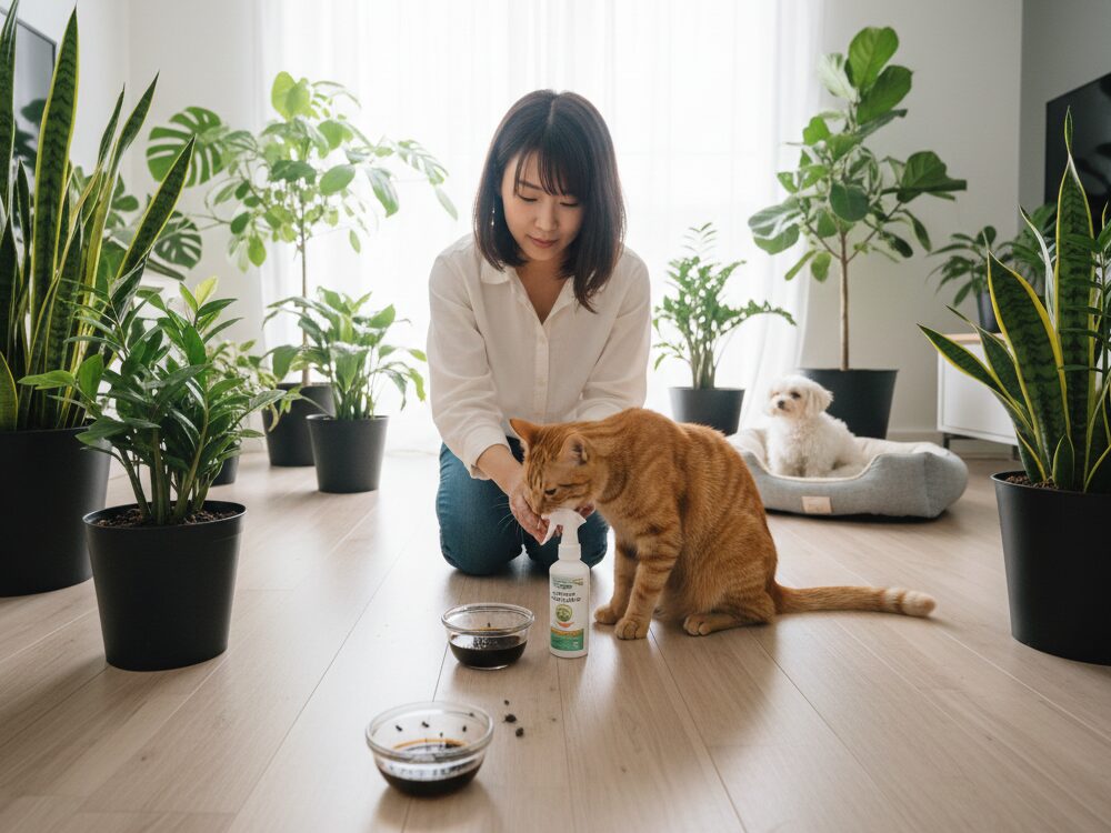 ペットに安全な薬剤やめんつゆ活用