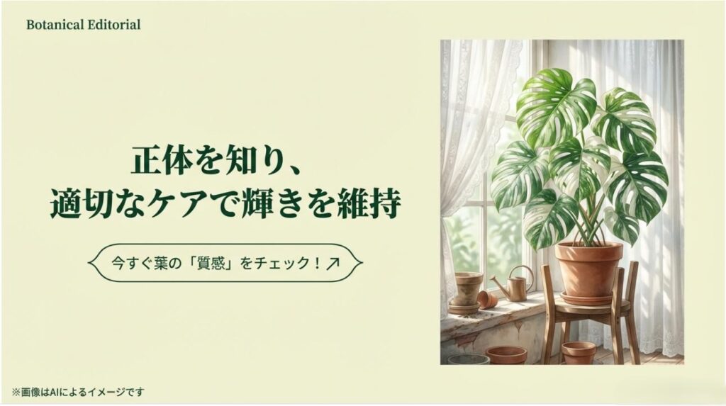 明るい窓辺で美しく白い模様を輝かせている健康なモンステラの鉢植え